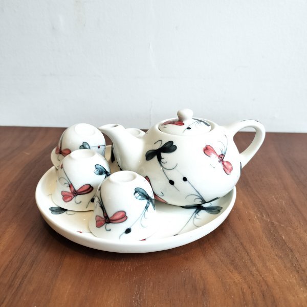 新品&即決◎小ぶりでかわいいバッチャン焼きティーセット【トンボ】拍卖