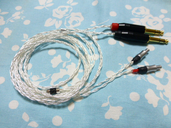 SENNHEISER HD800 HD820 Cascade 4N純銀撚り線 八芯 ブレイド編み 200cm 長め XLR 4ピン 3ピン×2 6.3mmプラグ×2 TEAC UD-503 ADI-2 Pro拍卖