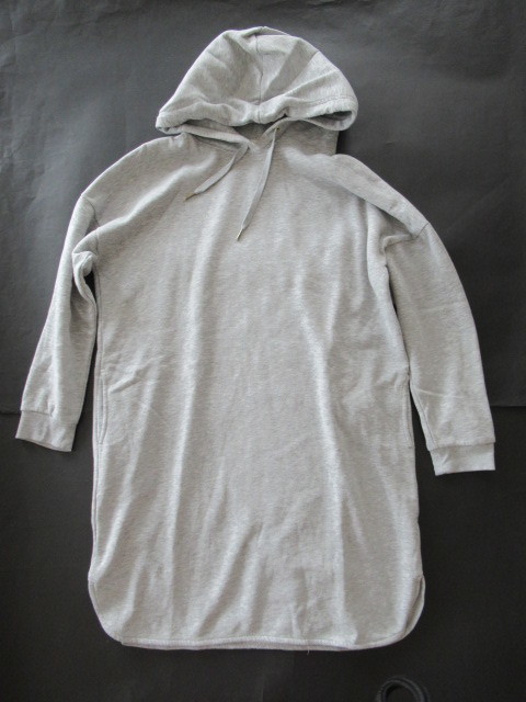 1224 中古■GU 裏起毛 ワンピース チュニック 【XL】グレー系拍卖