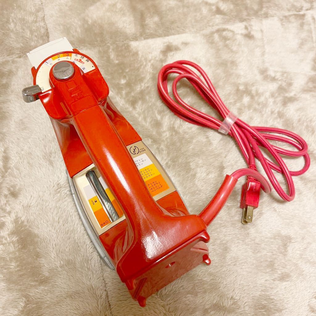 日立 スチームアイロン IS-671GT 赤 レッド 昭和 レトロ ジャンク品拍卖