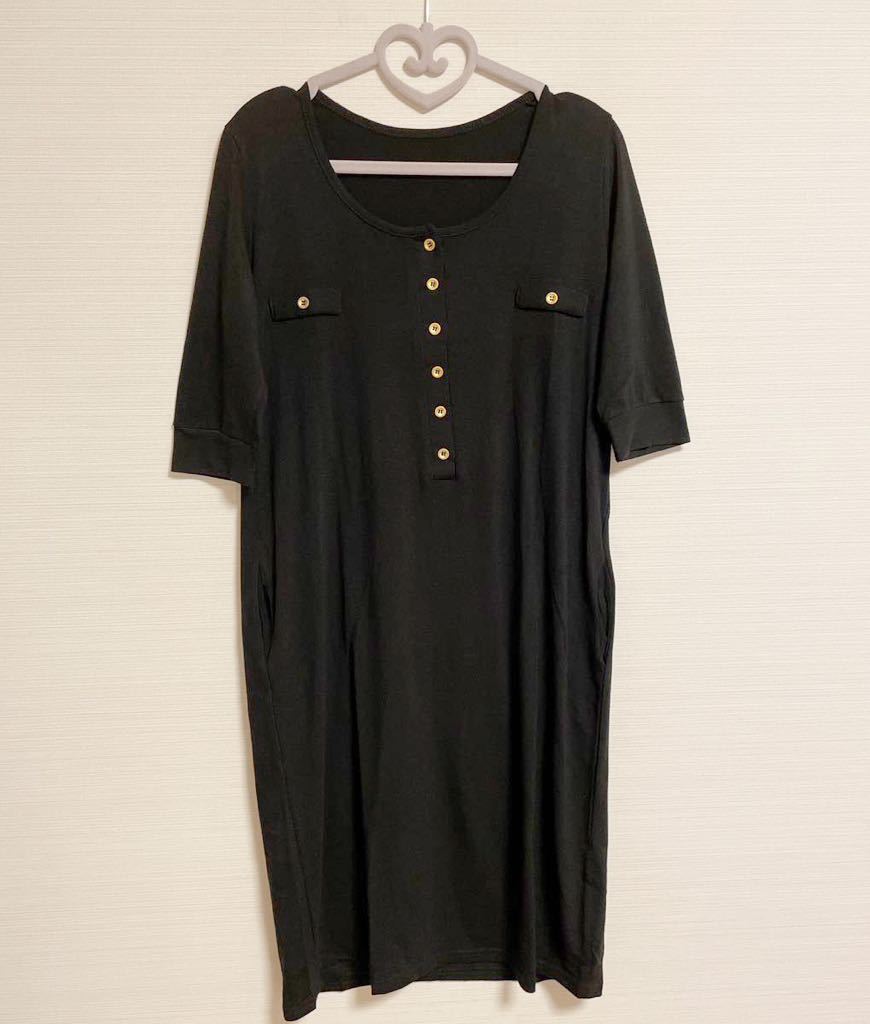 チュニック ワンピース M~L ブラック 新品拍卖