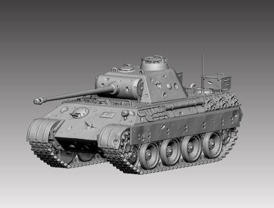 1/144レジンキット 2023新 未塗装 WWⅡ ドイツ軍 パンターA型 中戦車 ワールドタンクミュージアム【同梱可能】1213拍卖