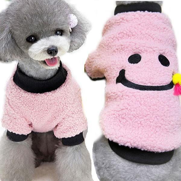ペットウェア 可愛いスマイル柄 犬猫服 サイズ XL拍卖