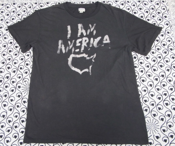 デニム&サプライ Tシャツ I AM AMRICA 黒 アメリカ S拍卖