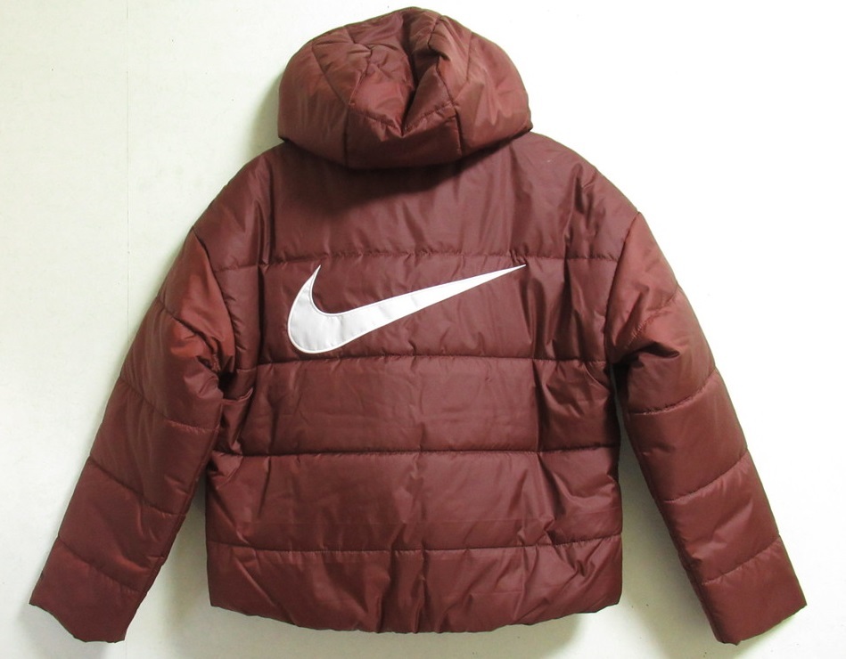 NIKE ウィメンズ 中綿 ジャケット ブラウン L ナイキ フード アウター サーマフィット 茶色 DJ6996-273拍卖