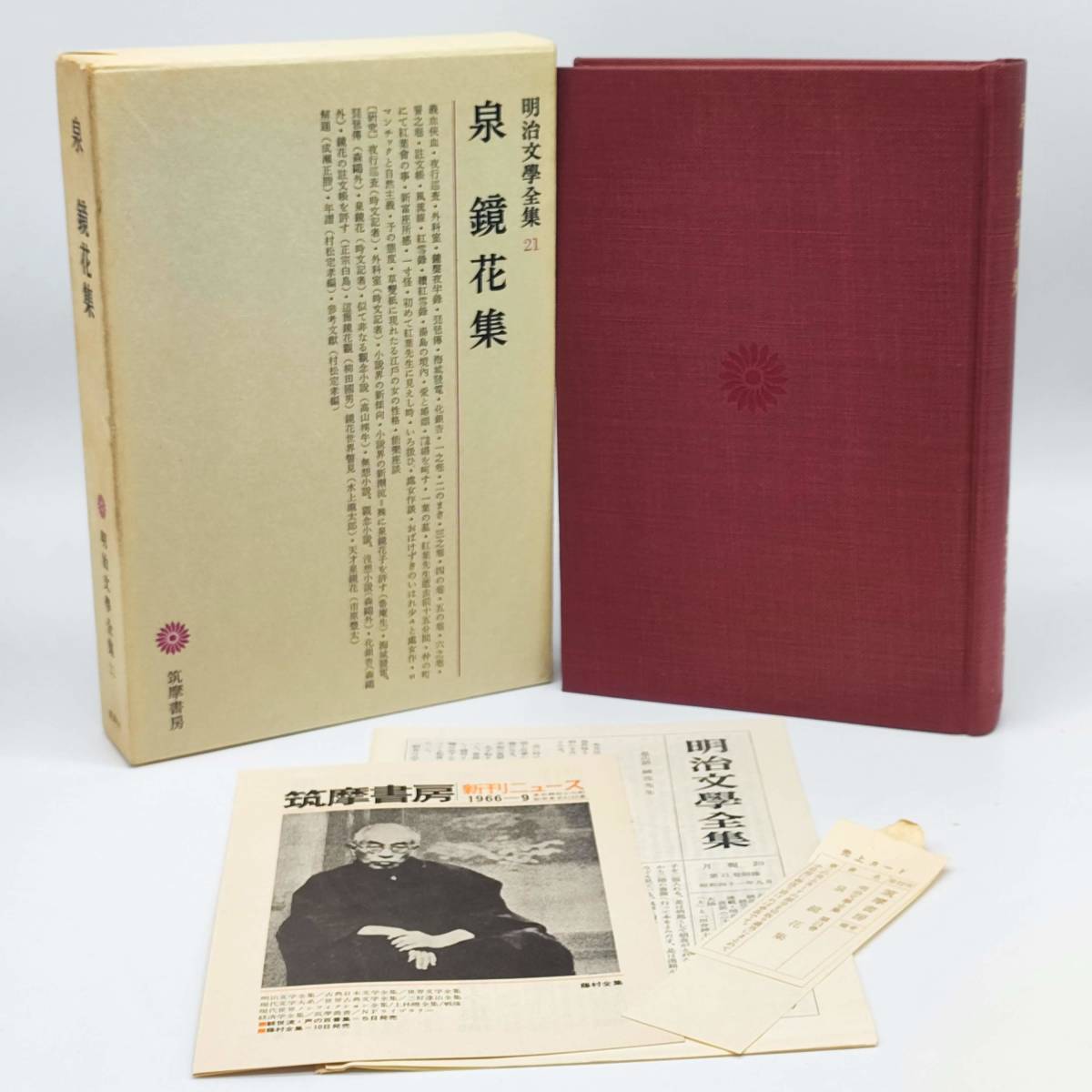 TA03 明治文学全集21 泉鏡花集 筑摩書房 第20版拍卖