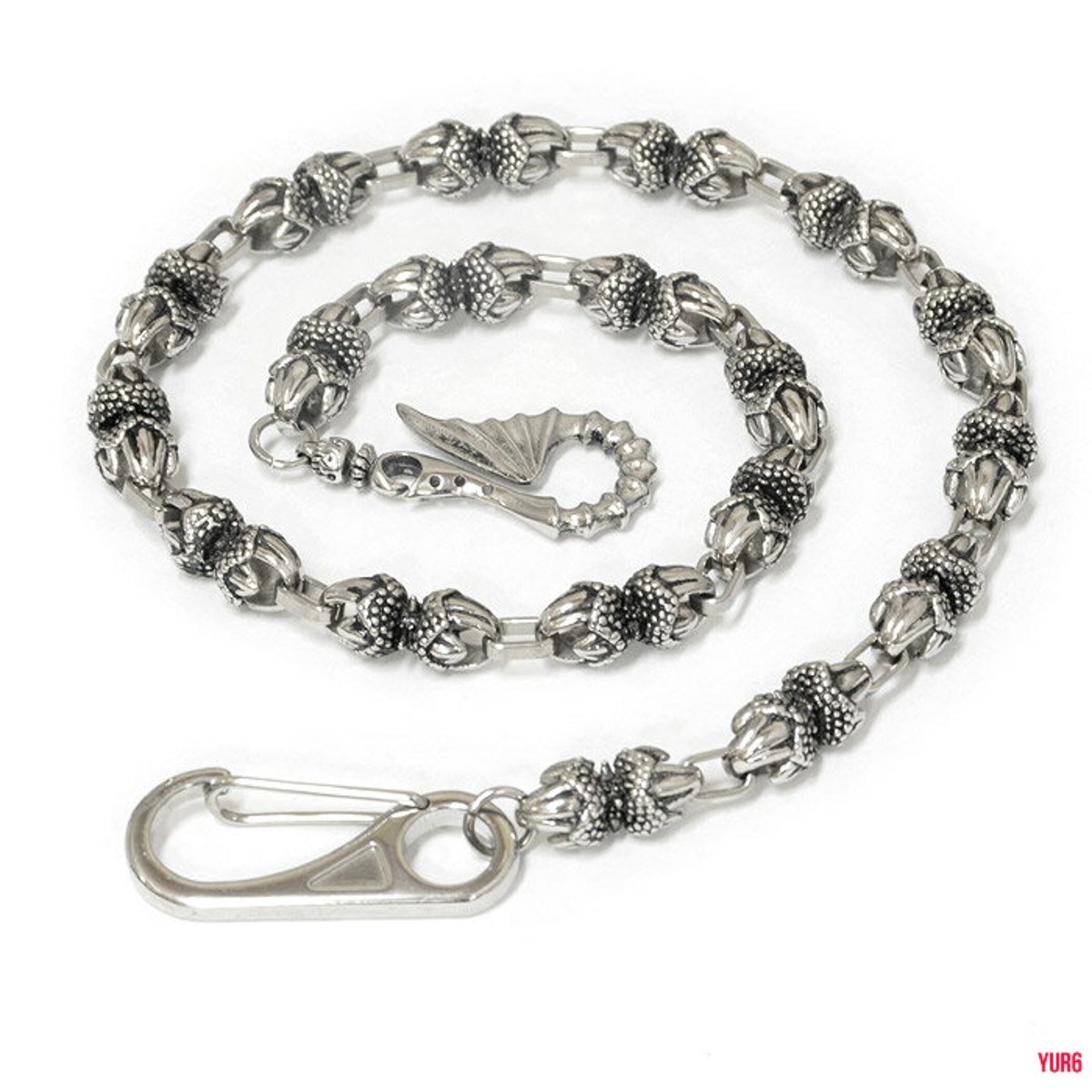 龍の爪のモチーフ ウォレットチェーン 財布の鎖 スタイリッシュ メンズ HR HM パンクロック バイク ヴィンテージ感 高級感 ステンレス拍卖