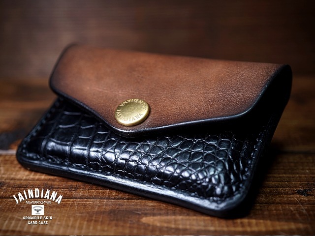 手縫い クロコダイル・サドルレザーカードケース CCA-CRBR カード入れ拍卖