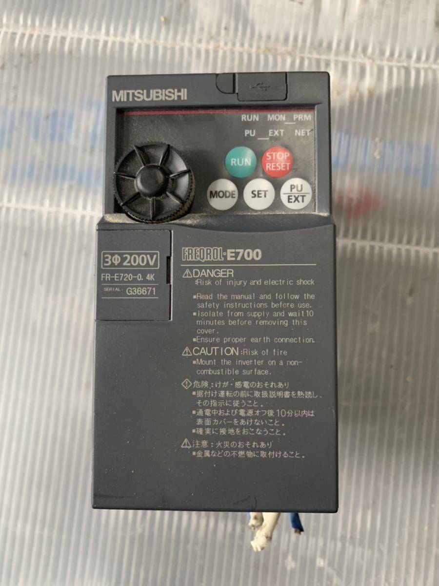 ff2672 三菱電機 FR-E720-0.4K 中古現状品拍卖