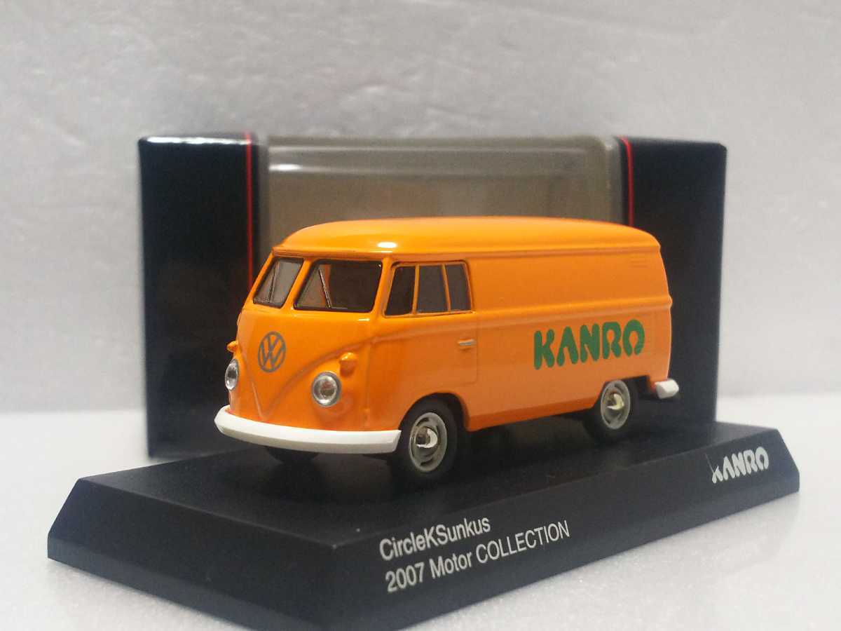 京商 1/64 カンロ KANROロゴ フォルクスワーゲン マイクロバス タイプ2 サークルKサンクス 2007 非売品 オレンジ カンロ飴拍卖