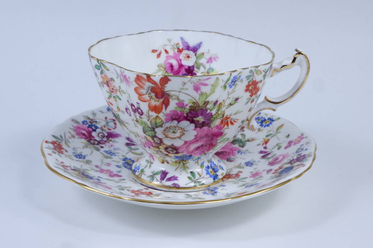 ハマースレイ ハワードスプレィ チンツ カップ&ソーサー サイン入り YELLOW Howard Hammersley 3049/3 Made in England拍卖