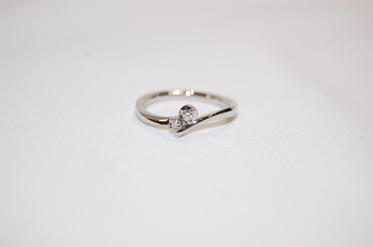 4℃ ヨンドシー Pt950 プラチナ ダイヤモンド リング 指輪 サイズ約12号 【中古】【当日発送】拍卖