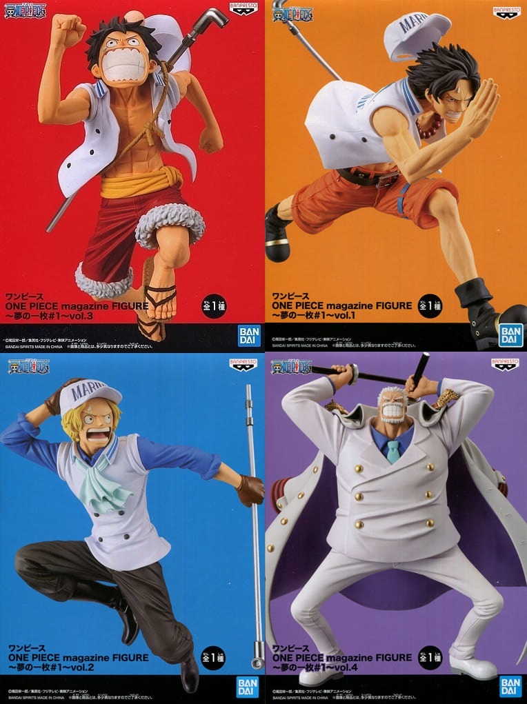 ワンピース ONE PIECE magazine FIGURE 夢の一枚 全4種セット(ルフィ サボ エース ガープ)拍卖
