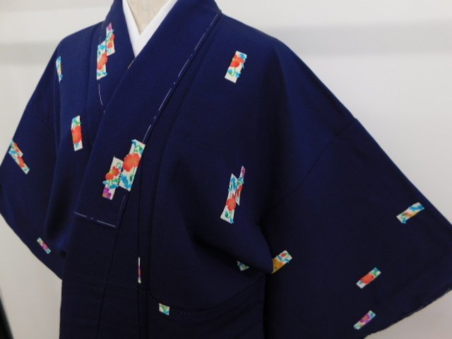 小紋 縮緬 未使用仕立て上がり品 楽布特選 P16092 t拍卖