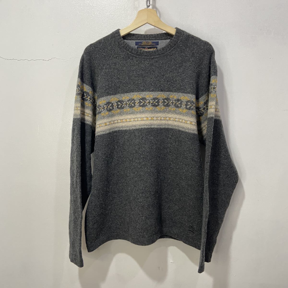 送料無料☆TOMMY HILFIGER☆未使用品☆フェアアイルセーター☆XL☆ラムズウール拍卖