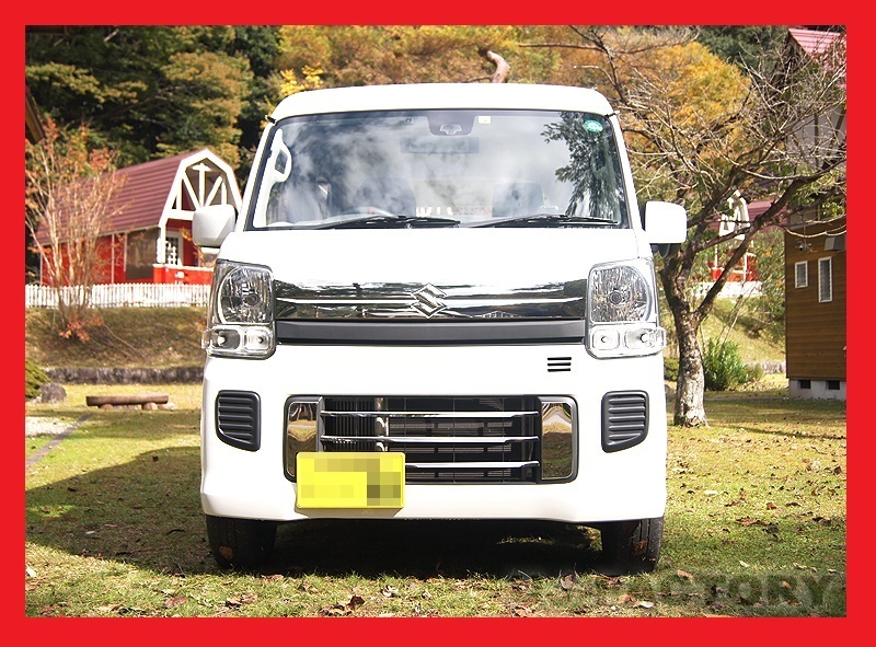 【特価!即納】エブリイワゴン DA17W ★ステンレス製鏡面仕上!フロントバンパーグリルガーニッシュ+グリルサイドガーニッシュセット!拍卖