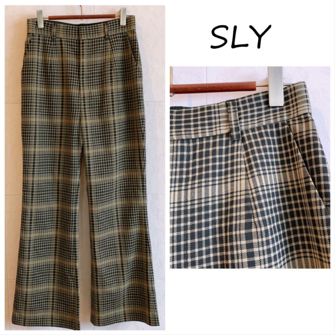 美品★SLY チェックパンツ S BA81拍卖