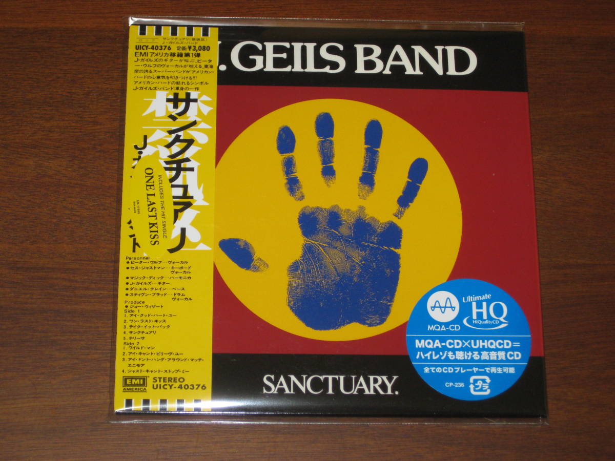 ☆画像追加☆ J. GEILS BAND J・ガイルズ・バンド/ サンクチュアリ 2022年発売 紙ジャケ MQA-CD 国内帯有拍卖