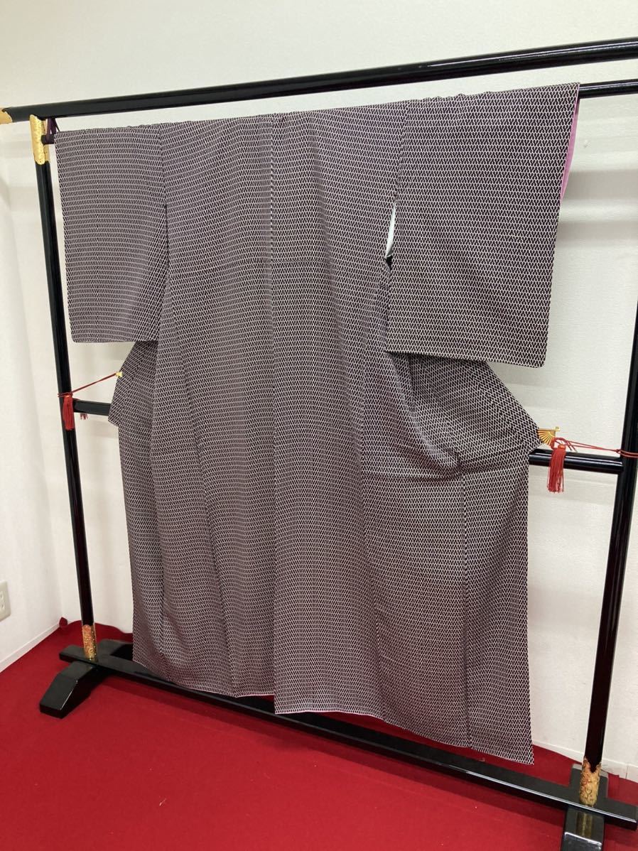 堀-11》 着物 女性 和装 和服 お参り 訪問着 パーティー 白 黒 柄 柄物 お洒落 モダン(221214)拍卖