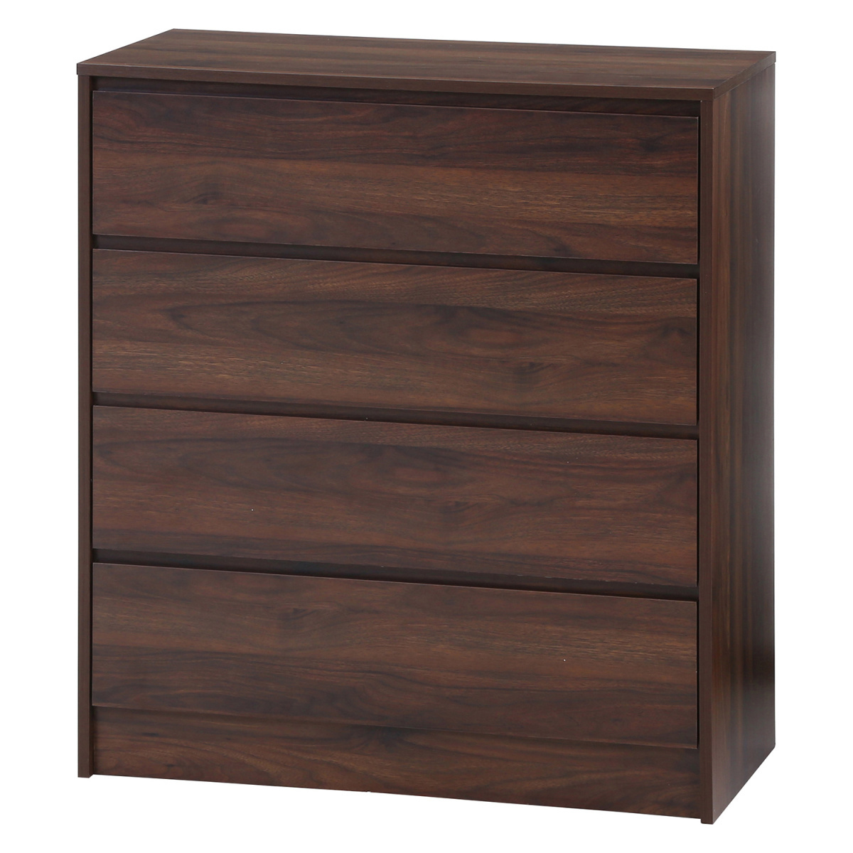 4段 チェスト 工具不要 幅80cm 高さ90cm ミディアムブラウン【新品】【送料無料】(北海道 沖縄 離島は別途送料)拍卖