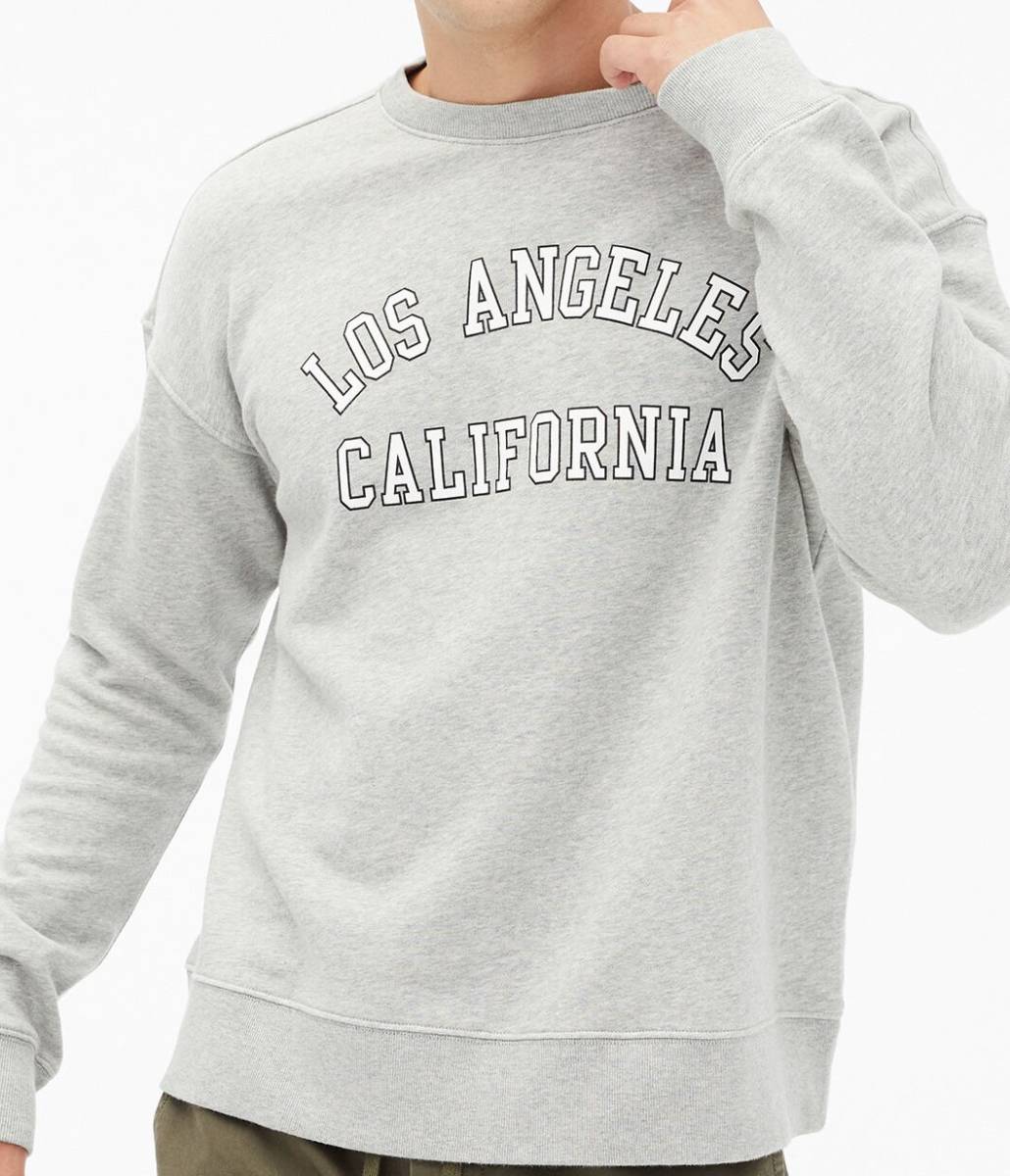 ●送料無料●大きいサイズAeropostale クルーネックスウェットシャツ(ライトヘザーグレー)【USサイズ/3XL】拍卖