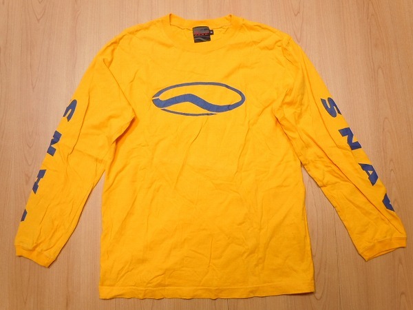 即決 M バンズ VANS ロンT 長袖 Tシャツ★黄色 ナンバリング 66★h拍卖