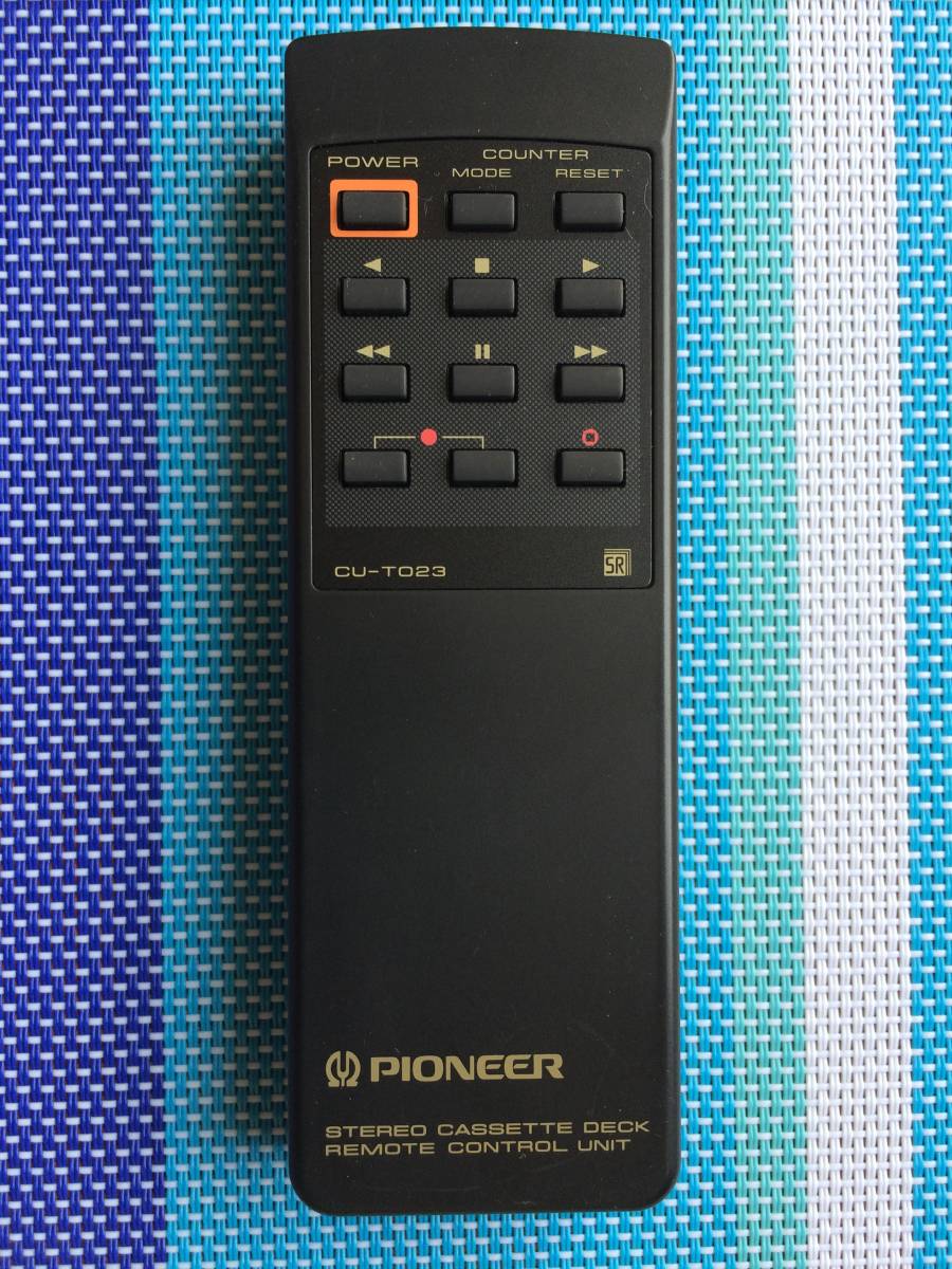 送料無料★Pioneer★パイオニア★純正★カセットデッキ★T-01ASR T-03SR 用リモコン★CU-T023★中古★動作品★返金保証あり拍卖