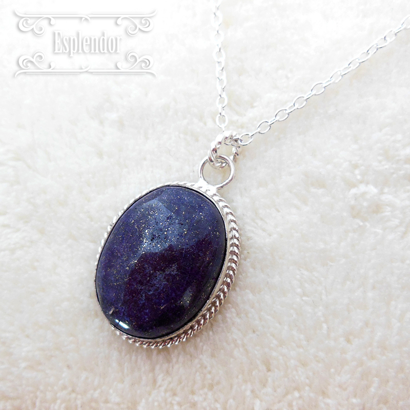 アフガニスタン産・A+ラピスラズリ シルバーペンダントネックレス V拍卖