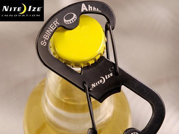 同梱可能 ナイトアイズ 栓抜き付カラビナ エスビナー ボトルオープナー ブラック SBO-03-01/5241拍卖