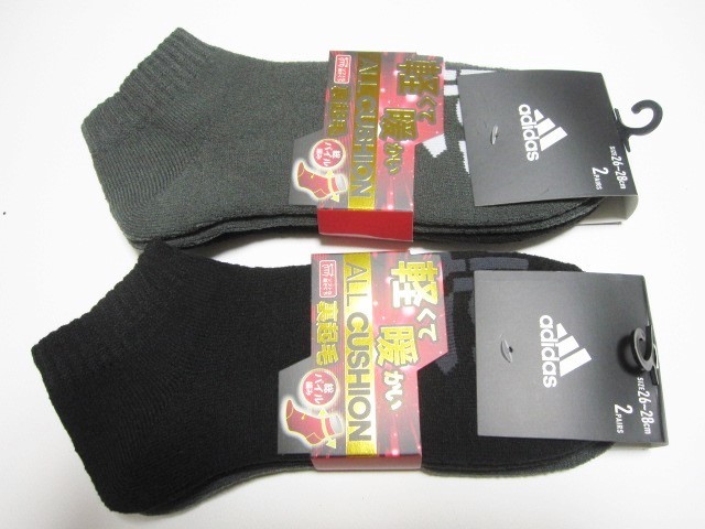 *送料無料*新品*アディダス*26-28㎝*裏起毛ソックス2足×2*②*軽くて暖かい*ALL CUSHION*総パイル編み*ソフトな履きくち*adidas**拍卖