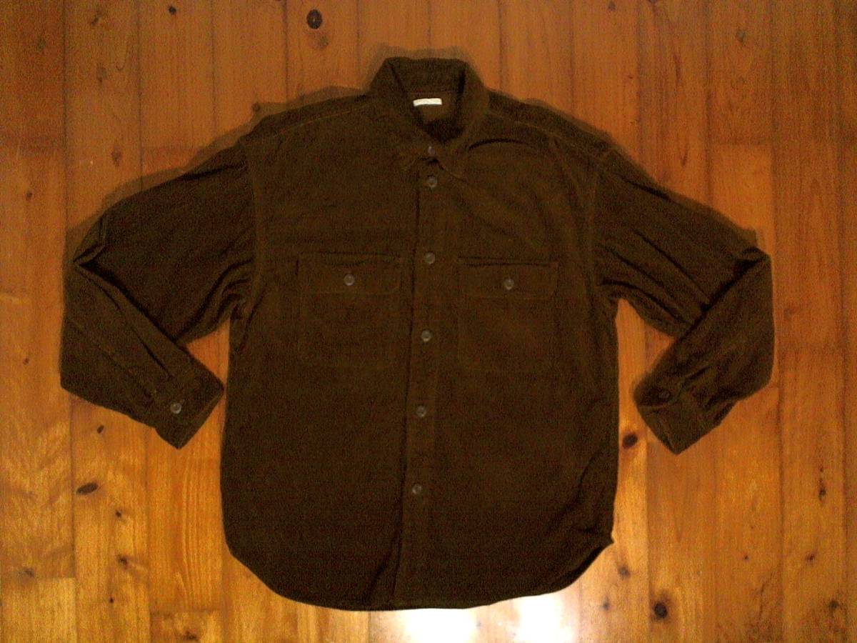 ☆美品☆ジーユー【GU】コーデュロイ ビックシルエット 長袖シャツ ジャケット M こげ茶 ブラウン拍卖