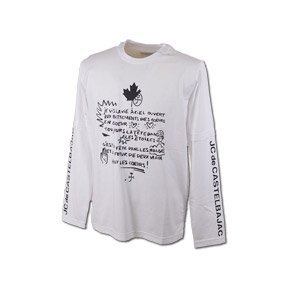 3割引【カステルバジャック】メンズ 長袖Tシャツ M(46) 白 7212371114-01 CASTELBAJAC カジュアル ゴルフ おしゃれ @拍卖