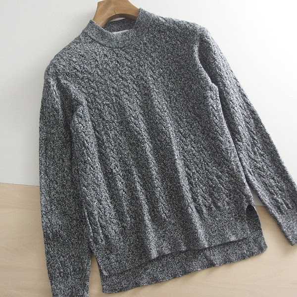 ●グローバルワーク● カシミヤ混コットンニット S ♪ グレー系 匿名配送拍卖