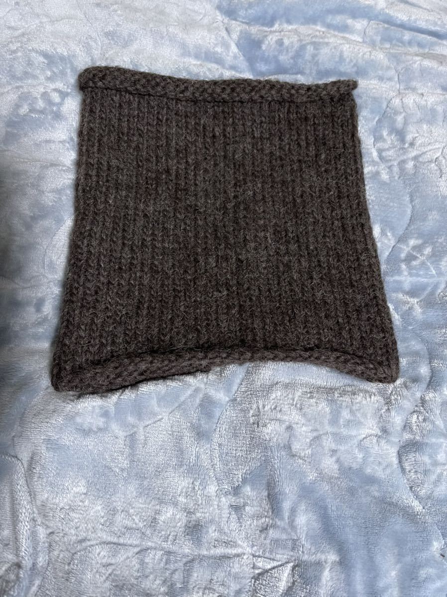 【レターパックプラス対応】 NUMBER NINE ナンバーナイン NECK WARMER ネックウォーマー BROWN ブラウン 茶色拍卖