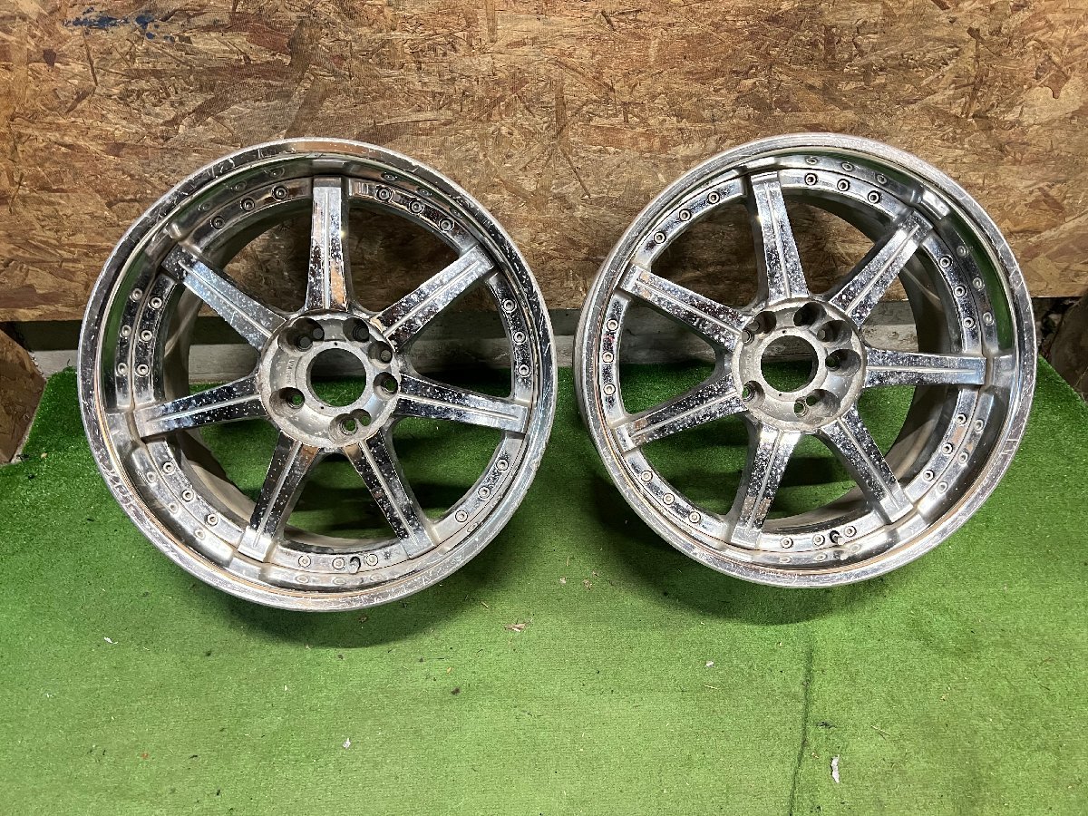 深リム エボリューション インテンシブハンク TYPE A 18インチ 9J +23 PCD114.3 4H 5H マルチ 2本セット ドリフト ドリケツ拍卖