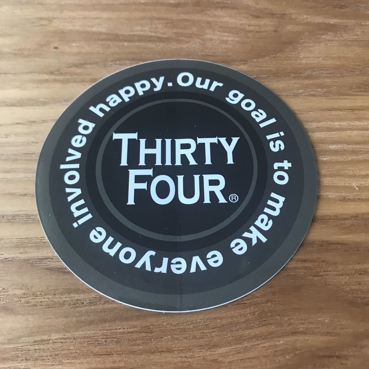 サーティーフォー ステッカー 34 THIRTY FOUR アジング タックルボックス クーラーボックス 釣りブラック 黒 グレー拍卖