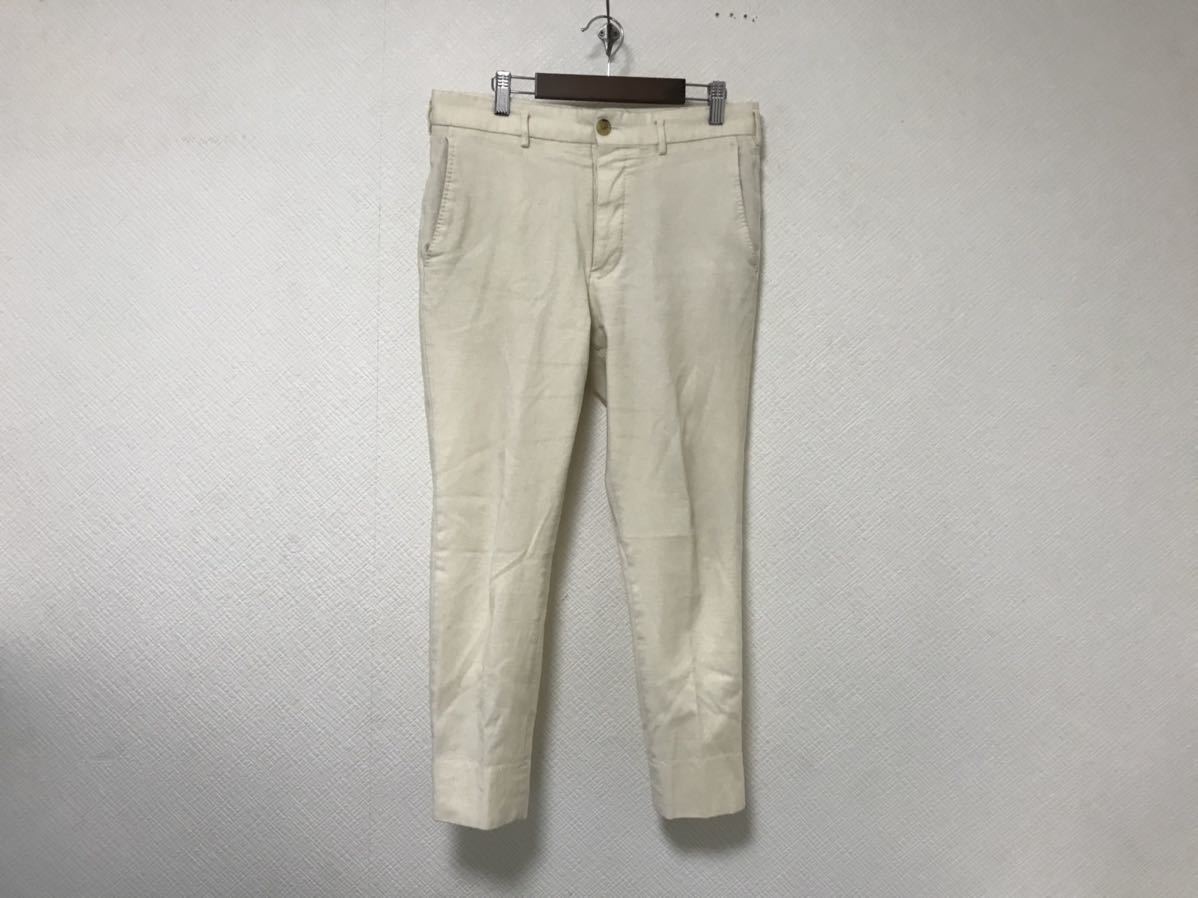 本物ビューティーアンドユースUNITEDARROWSユナイテッドアローズウールスラックスパンツアメカジメンズアメカジビジネススーツM白ホワイト拍卖