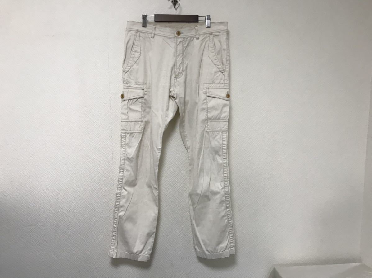 本物ジョセフアブードJOSEPHABBOUDジョゼフコットンチノカーゴワークパンツアメカジメンズアメカジビジネススーツ32M白ホワイト拍卖
