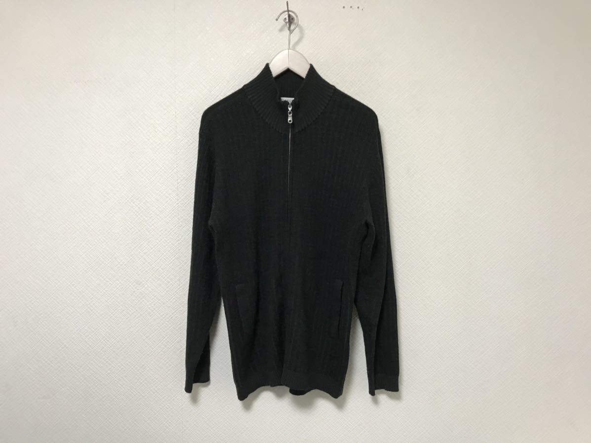 本物インターメッツォINTERMEZZOジップニットファスナーリブ長袖セーターメンズミリタリーアメカジサーフビジネススーツXL緑グリーンLL拍卖