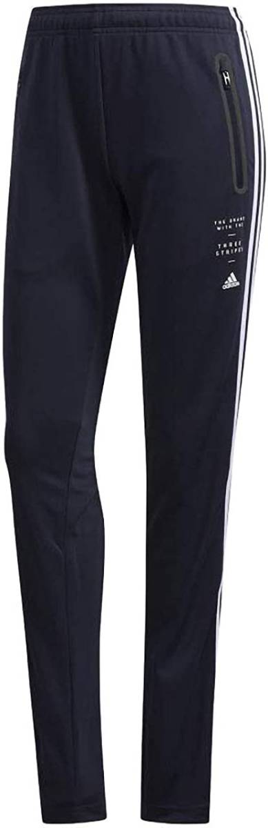 【KCM】Z-adi-458-M★展示品★【adidas/アディダス】レディース 3ストライプス トラックパンツ GVF84-FM5213 ネイビー サイズ M拍卖