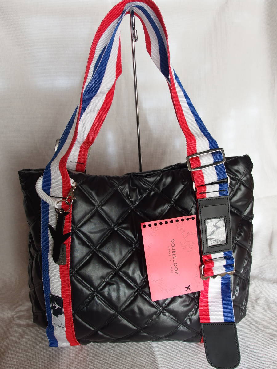 ●新品・タグ付・未使用●DOUBLELOOPダブルループトートバッグ●ブラック拍卖