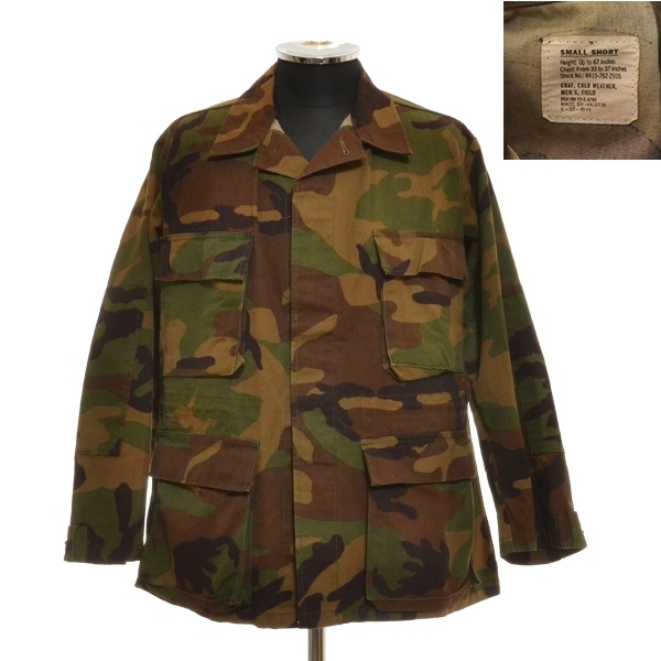 ●218328 HOUSTON ヒューストン ●ジャケット フィールドジャケット ウッドランドカモ ミリタリージャケット DSA100-72-C-0703 サイズS拍卖