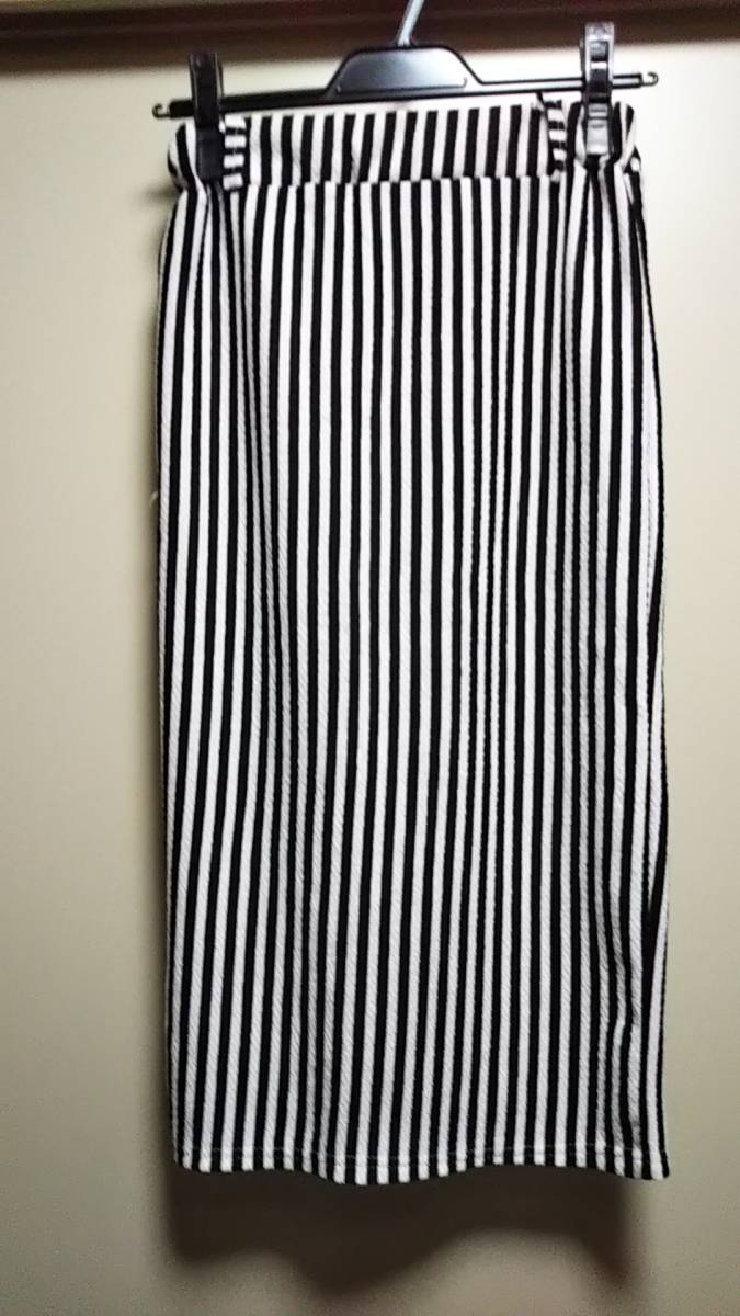 ☆ストライプ柄ロングタイト☆未使用自宅保管拍卖
