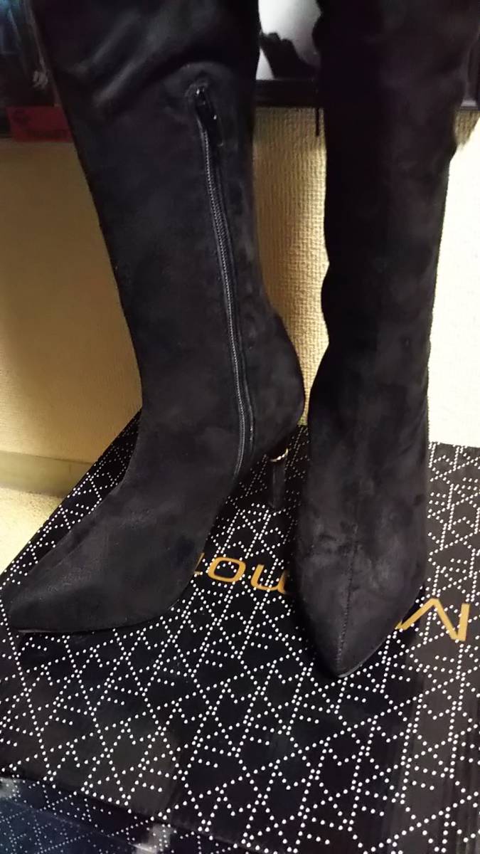 ☆マフモフ2WAYピンヒールリングロングブーツ☆超美品Sニーハイ拍卖