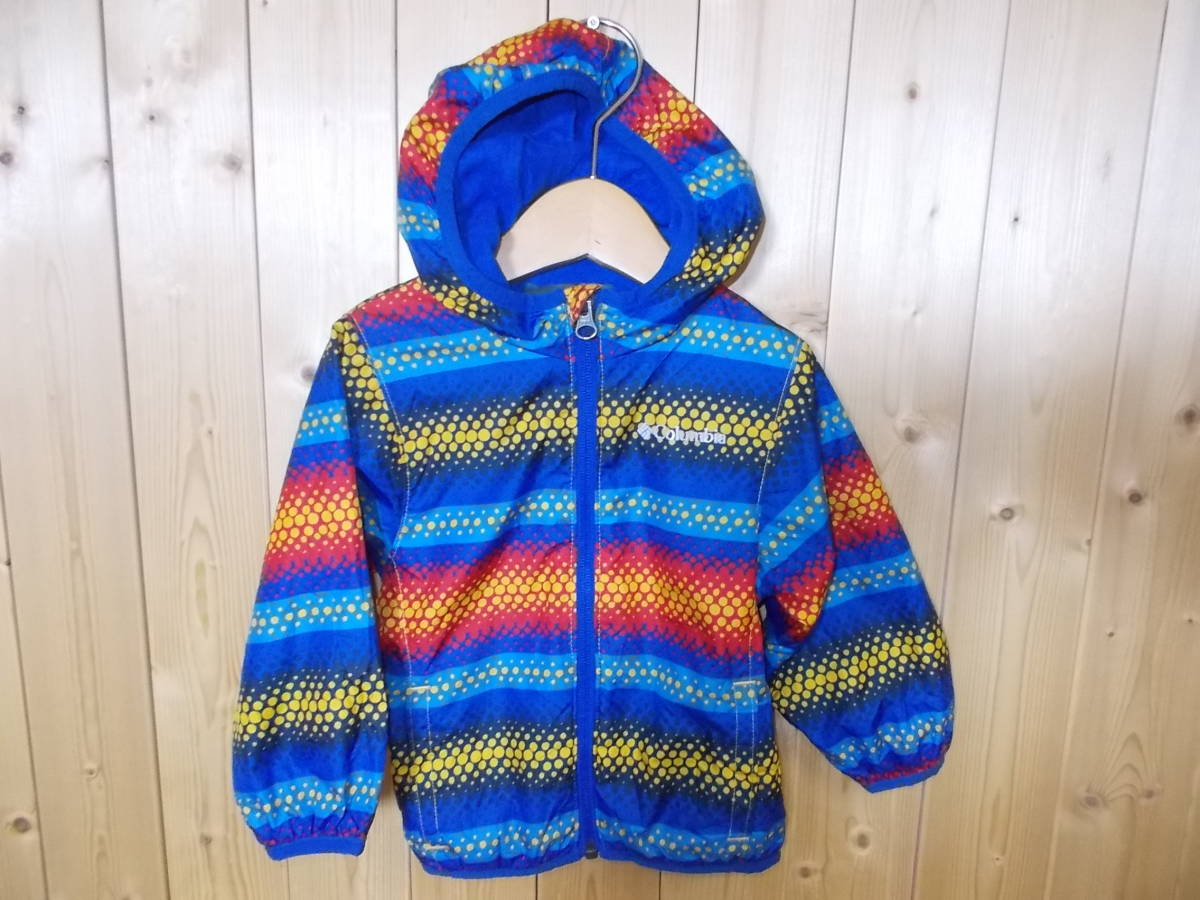 e796◆Columbia ジャンパー◆サイズ2T キッズ ベビー 子供 総柄 コロンビア フルジップフーディー ブルゾン アウトドアウエア 4L拍卖
