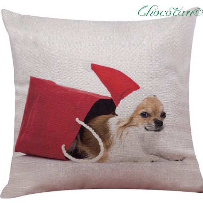 【送料無料】チワワ N③ Xmas クッションカバー【新品】拍卖