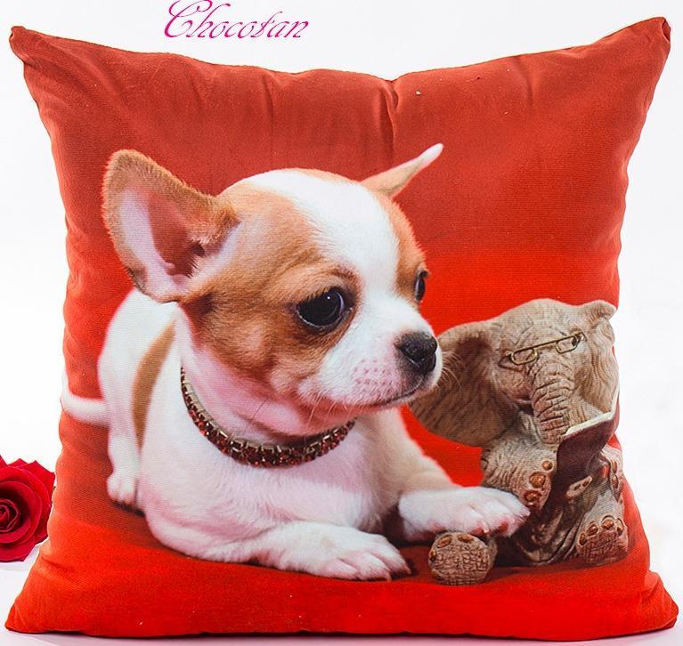 【送料無料】スムースチワワ ピーチスキン 赤 クッションカバー【新品】拍卖