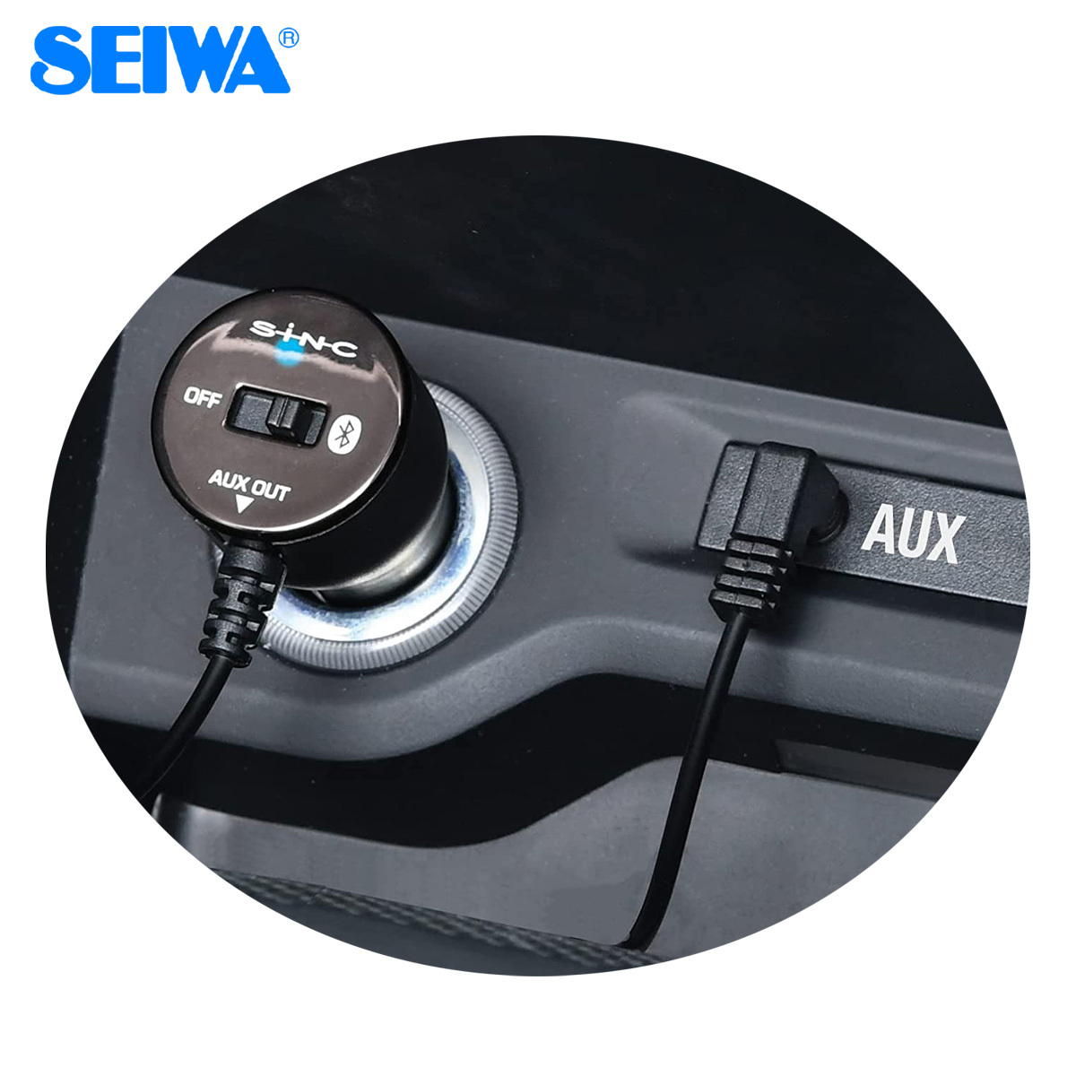 Bluetooth5.1 AUXレシーバー 音楽転送 12/24V車対応 スマホの音楽が車で聴ける ON/OFF切替スイッチ付き セイワ BTR110 ht拍卖