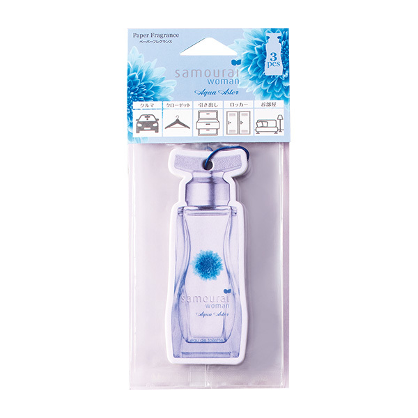 芳香剤 サムライウーマン アクアアスター ペーパーフレグランス 3枚入 吊り下げ型 SAMOURAI 部屋 車内 クローゼット SPRジャパン 23589 ht拍卖