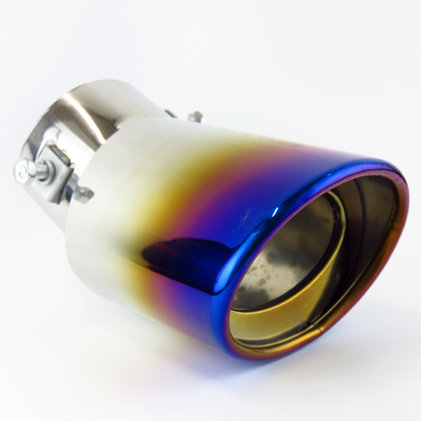 GTマフラーカッター シングル オーバル チタンカラー 跳ね上げ 直径35~50mm下向きマフラー用 ステンレス製 ブレイス BX-470 ht拍卖